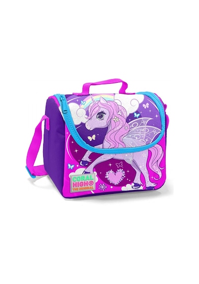 Coral High Mor-pembe Unicorn Baskılı Termoslu Beslenme Çantası -