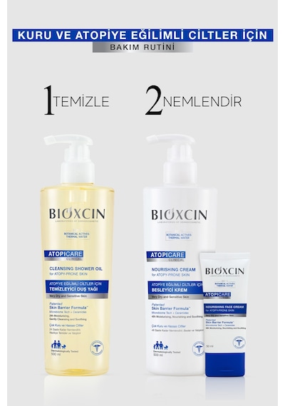 Bioxcin Atopicare Yüz Kremi 50 ml – Atopik Ciltler İçin Niacinamide ve Seramid İçerikli Besleyici Krem