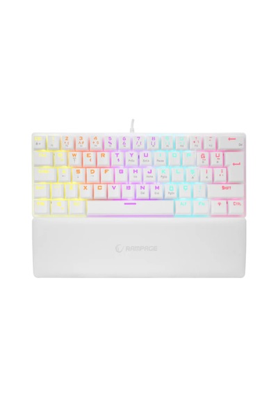 Rampage Ally K11 Beyaz Rainbow Q Bilek Destekl Red Switch Gaming Oyuncu Klavye