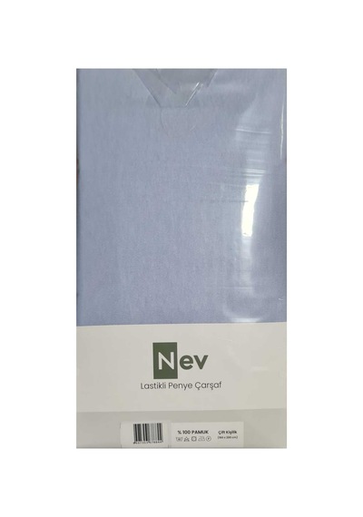 Özdilek Nev Penye Carsaf Fıt. Krem 160x200+30 Mavi