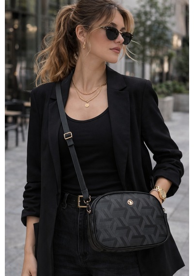 Us Polo Assn Us25524 Sıyah Uspolo Assn 3 Gözlü Kadın Çapraz Çanta Siyah