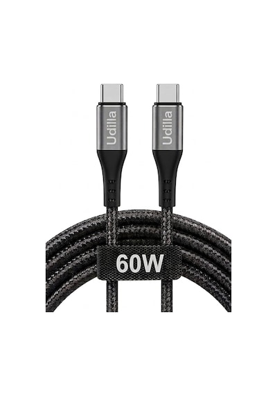 Lexroo Örgülü Usb Type-c To Type-c 60w Örgülü Hızlı Şarj Ve Data Kablosu 1 Metre Standart