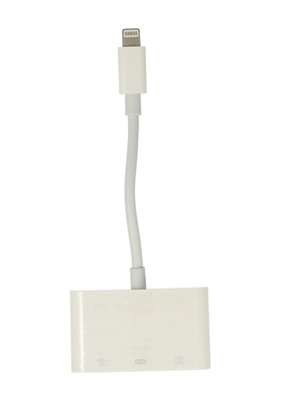 Apr23 Apple iPhone  Uyumlu  Otg 3in1 - Beyaz Diğer