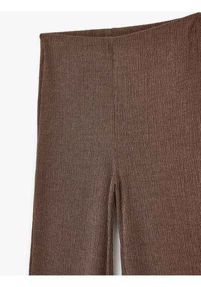 Koton Viskon Karışımlı Klasik Kesim Slim Fit Pantolon Kahverengi 6sak40032ek Kahve