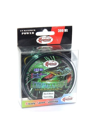 Captain Evolution Soft 300mt Monofilament Misina Yeşil 0.30 mm