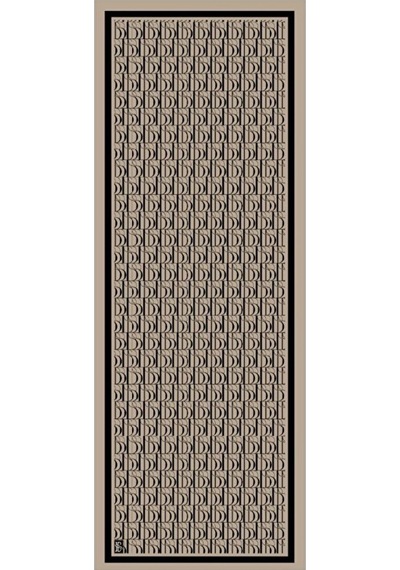 Bushu İmza Monogram Twill Şal 70x190 Bej