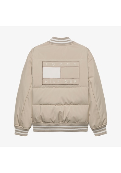 Tommy Hilfiger Padded Graphic Bomber Çocuk Ceket Kb0kb10079 Bej