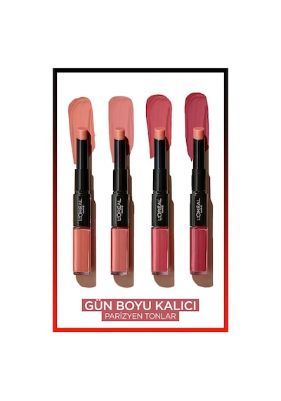 L'Oreal Paris Infaillible 2 Step 24 Saat Kalıcı Likit Ruj & Balm 801 Toujours Toffee