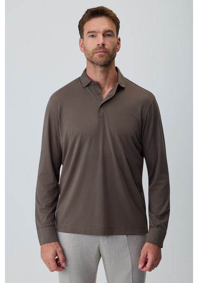 Morven Erkek Haki Polo Yaka Rayon Sweatshirt 27ks063002710 Haki