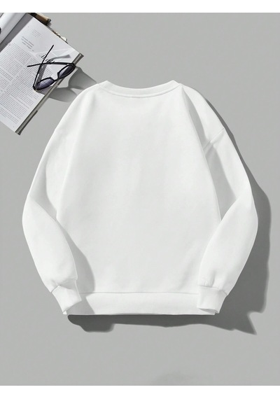 Startmore Coolane Bol Örümcek Desenli Sweatshirt Beyaz Beyaz
