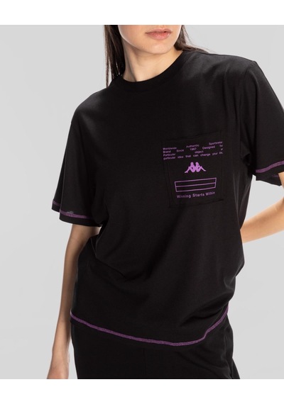 Kappa Authentic Kage T-shirt Kadın Siyah Regular Tişört
