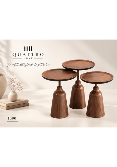 Aurelia 1090 Üçlü Zigon Sehpa Abanoz