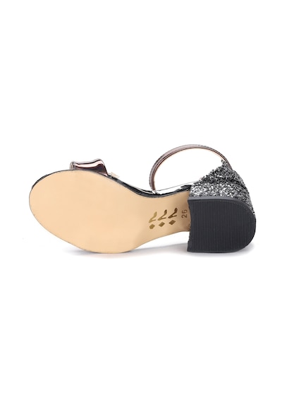 Kiko Kids Sheila Ayna Çam Günlük Kız Çocuk 3 Cm Topuklu Sandalet Abiye Ayakkabı Gümüş