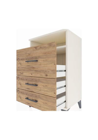 Hyperion Komodin Tek Raflı 3 Çekmeceli 60x44x96 Aytaşı-çam Aytaşı