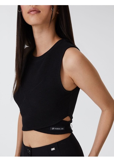 LOFT Crop Kadın Atlet Lf2030959 Q1.v1 Siyah