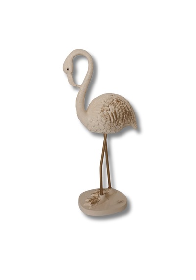 Flamingo Dekoratif Polyester Biblo 2 Li Takım Krem 0