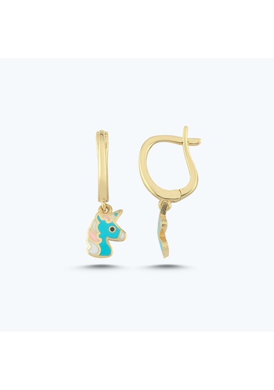 Altınbaş Altın Çocuk Unicorn Küpe Ajrkp0002-y-24754 Çok Renkli