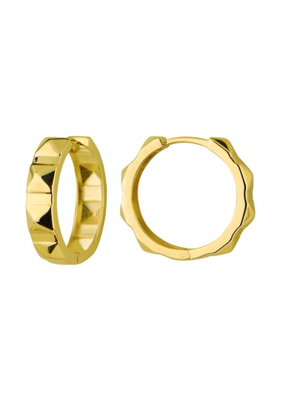 Goldkupe 14 Ayar Altın Piramit Halka Küpe 4,95 Gr-6432