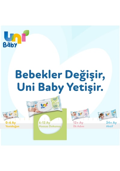 Uni Baby Islak Havlu Hassas Dokunuş 52 Yaprak 18'li Set 936 Yap