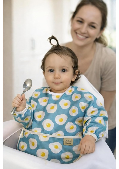 Lulu'nun Renkleri Uzun Kollu Sıvı Geçirmez Mama Önlüğü 6-24 Ay Ayarlanabilir Bebek Beslenme Ve Aktivite Önlüğü Kolay Temizlenebilir Belirtilmemiş