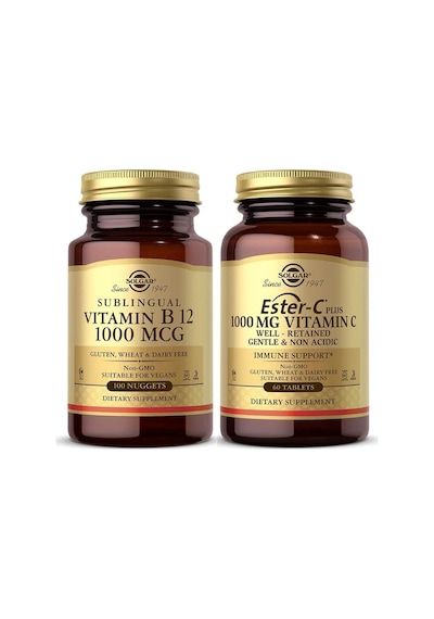 Solgar Vitamin B12 1000 Mcg 100 Kapsül Solgar Ester-C Plus 1000 M