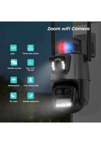 3 Kameralı Zoomlu İcsee Xmeye 4mp Ptz Akıllı Kamera