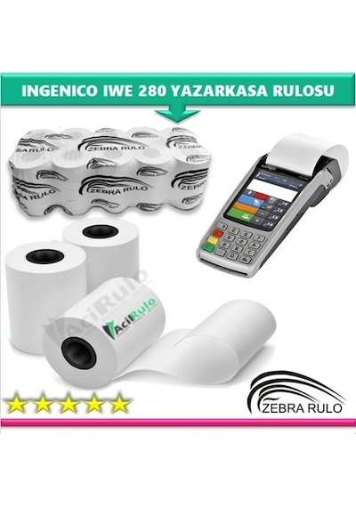 200 Adet - İngenico İwe 280 Pos Rulosu