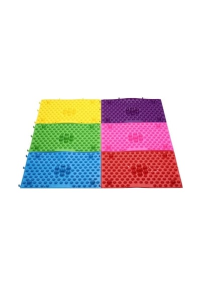 Acupressure Ayak Paspası Ayak Refleksoloji Duyu Matı 6lı Set Çok Renkli
