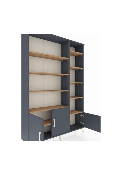Arges Dolap 10 Raflı 3 Kapaklı 132x30x195 Antrasit-antrasit/çam Antrasıt/atlas Çam Arges Dolap 10 Raflı 3 Kapaklı 132x30x195 Antrasit-antrasit/çam Antrasıt/atlas Çam