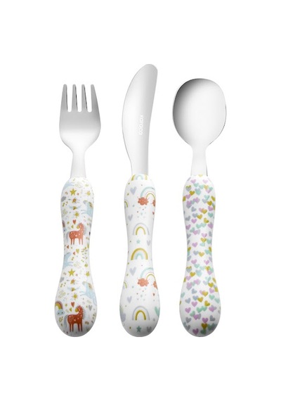 Karaca Unicorn 3 Parça Çocuk Çatal Kaşık Bıçak Seti Çok Renkli