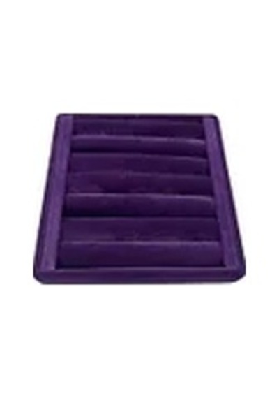 Yerli Üretim Süet Kumaş Mor Renk 15 Cm / 15 Cm Yüzük Sergileme Standı Çok Renkli