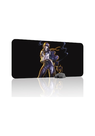 Black Lagoon Kaymaz Dikişli Kauçuk Oyuncu Mousepad V5 - 90x40 Xxl Gaming Mouse Pad Fare Altlığı