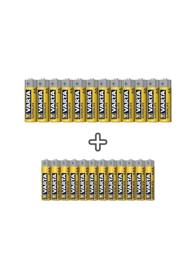 Varta Süperlife 24'lü Özel Pil Paketi (12AA + 12AAA)