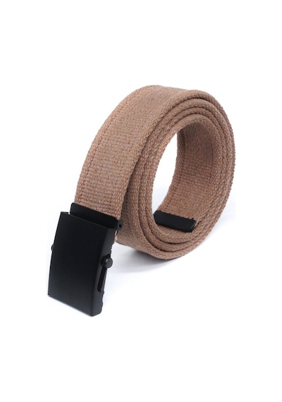 Livize Unisex Siyah Tokalı Kolon Kemeri 4Cm Taba Taba