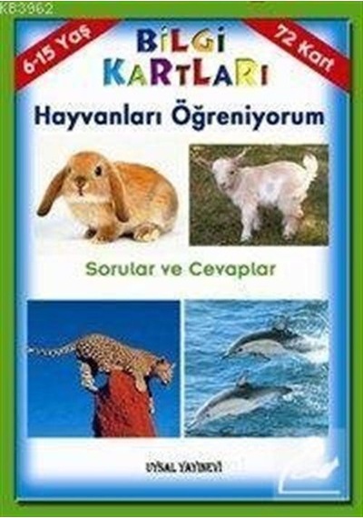 Mercankitap Bilgi Kartları 11 / Hayvanları Öğreniyorum (72 Kart) Kod:28 / ...