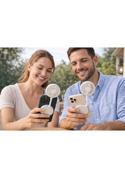 Volkano Manyetik Fan Şarz Edilebilir 3 Kademeli Mıknatıslı Safe Telefon Tutuculu Magsafe Fan Magnetic Holder Vk-300 Beyaz