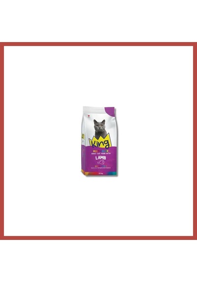 King Multicolor Renkli Taneli Kuzu Etli Yetişkin Kedi Maması 15 Kg Erdotıca