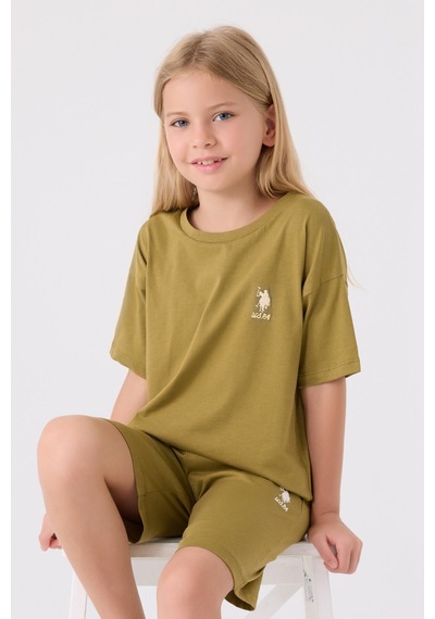U.S. Polo Assn. U.s. Polo Assn Kız Çocuk Yeşil Bermuda Takım 5274-43867 Yeşil