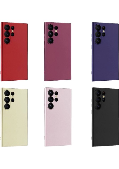 Noktaks Samsung Uyumlu Galaxy S24 Ultra Kılıf Mat Renkli Esnek Premier Silikon Kapak Lacivert