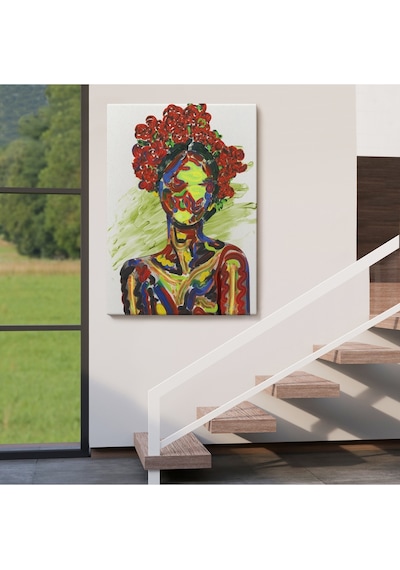 Renkli Kadın Modern Duvar Tablosu-6005 50 X 70