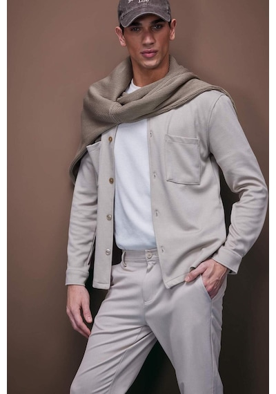 DeFacto Regular Fit Polo Yaka Gömlek Ceket D7243AX25SPBG49