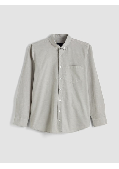 Lcwaıkıkı Classic Gri Regular Fit Oxford Erkek Gömlek