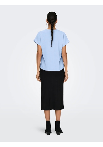 Jdy Jdylion Life S/s Top Wvn Noos Kadın Bluz 15249287 Mavi