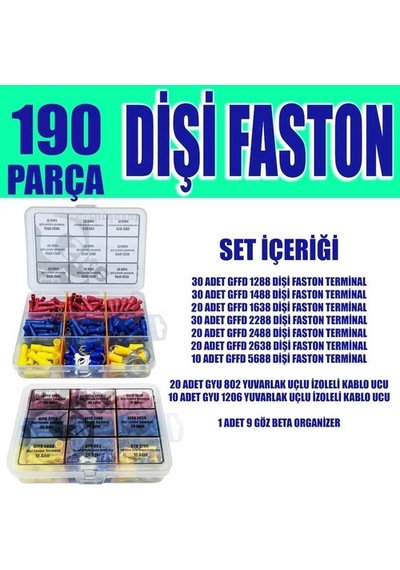190 Parça Dişi Terminal Seti