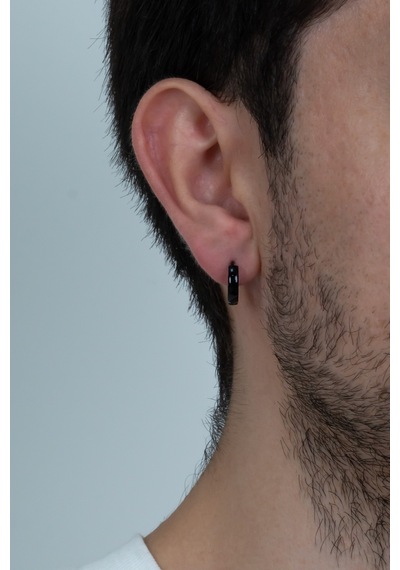 Ince Halka Erkek Bayan Unisex Çelik Küpe Çifti 3 MM 3 Renk Mse6
