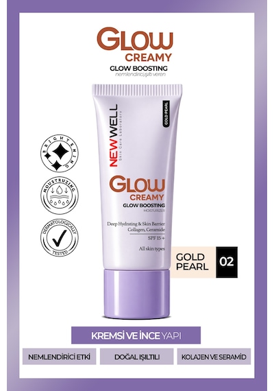 Glow Boosting Işıltı Veren Nemlendirici Yüz Kremi Spf 15+ Gold Pearl 02 30 Ml 01 Bright Gold