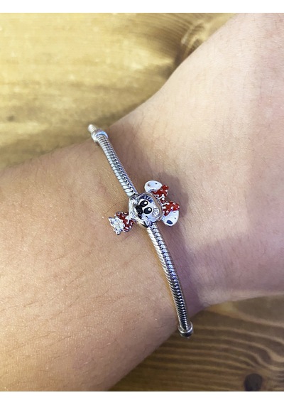 Kadın Minnie Mouse Gümüş Charm
