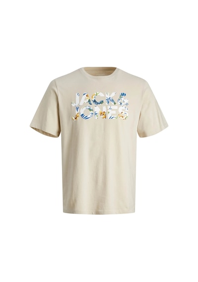 Jack & Jones Erkek T-shirt Bej 12250683 Jjejeff Corp Logo Tee Ss O-neck Sn 24yw21000005 W21047 Bej