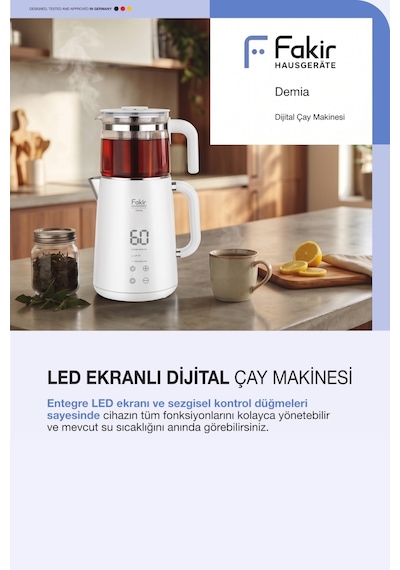 Fakir Demia 1.7 L Dijital Göstergeli Çay Makinesi