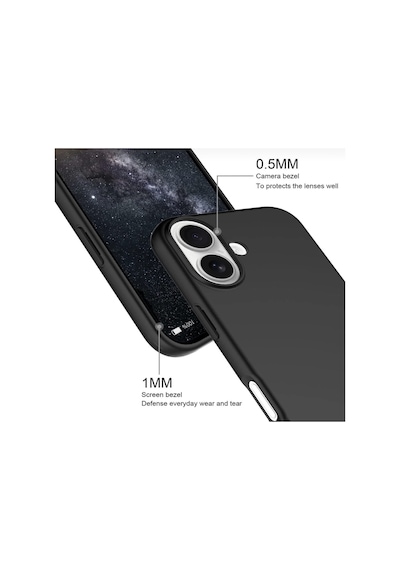 Apple iPhone 17-18 Uyumlu Kılıf Logolu Lansman Soft Yumuşak Içi Kadife Silikon Kapak Siyah Renk